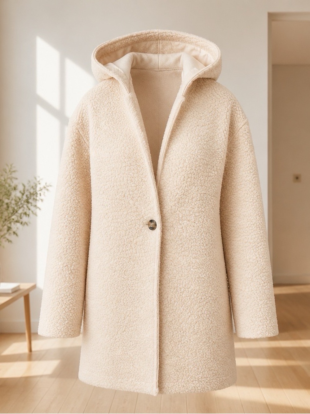 American Eagle Outfitters Sherpa Hooded Coat  Womens size Xs
